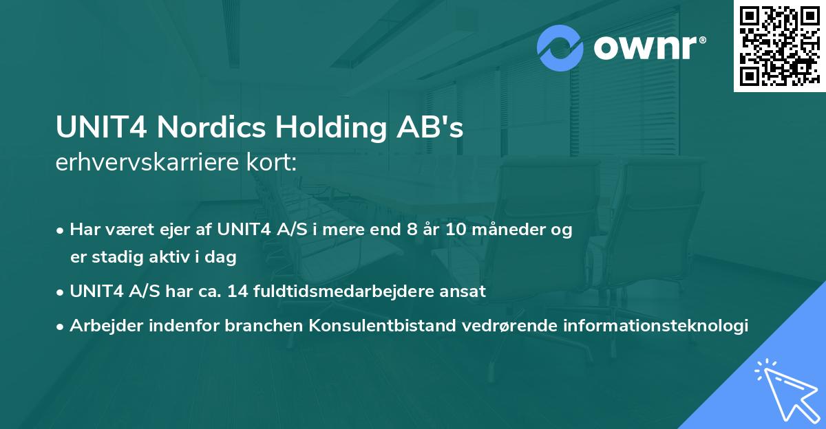 UNIT4 Nordics Holding AB's erhvervskarriere kort