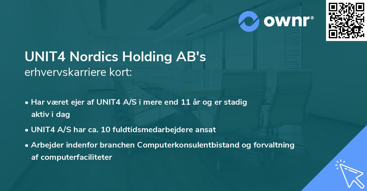 UNIT4 Nordics Holding AB's erhvervskarriere kort