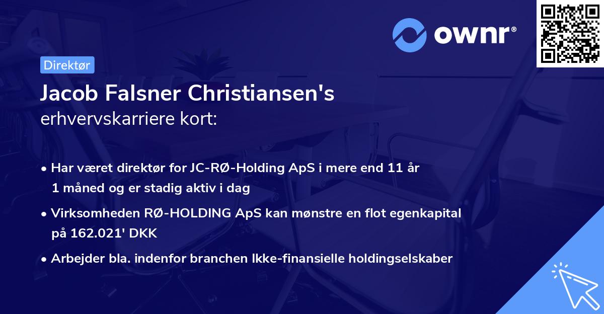 Jacob Falsner Christiansen's erhvervskarriere kort