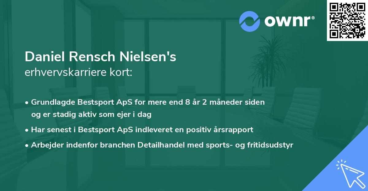 Daniel Rensch Nielsen's erhvervskarriere kort