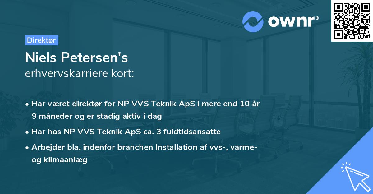 Niels Petersen's erhvervskarriere kort