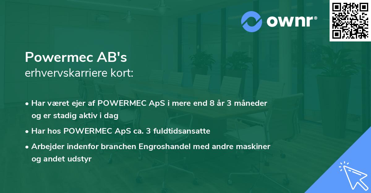 Powermec AB's erhvervskarriere kort