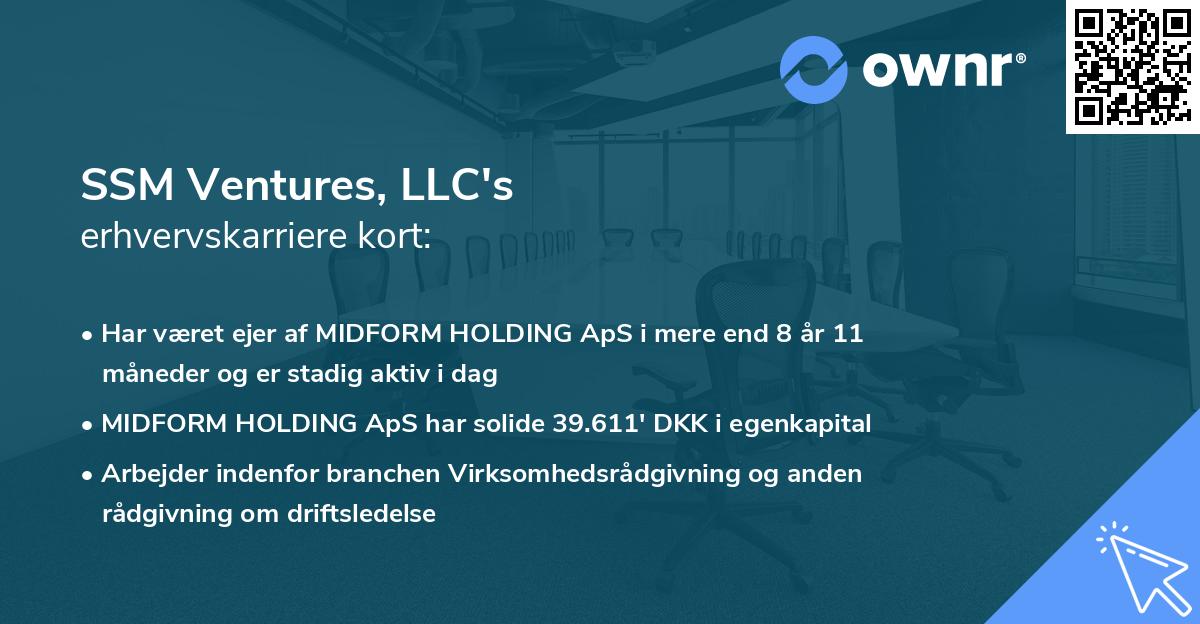 SSM Ventures, LLC's erhvervskarriere kort