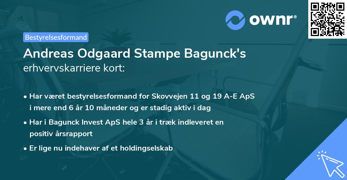 Andreas Odgaard Stampe Bagunck's erhvervskarriere kort