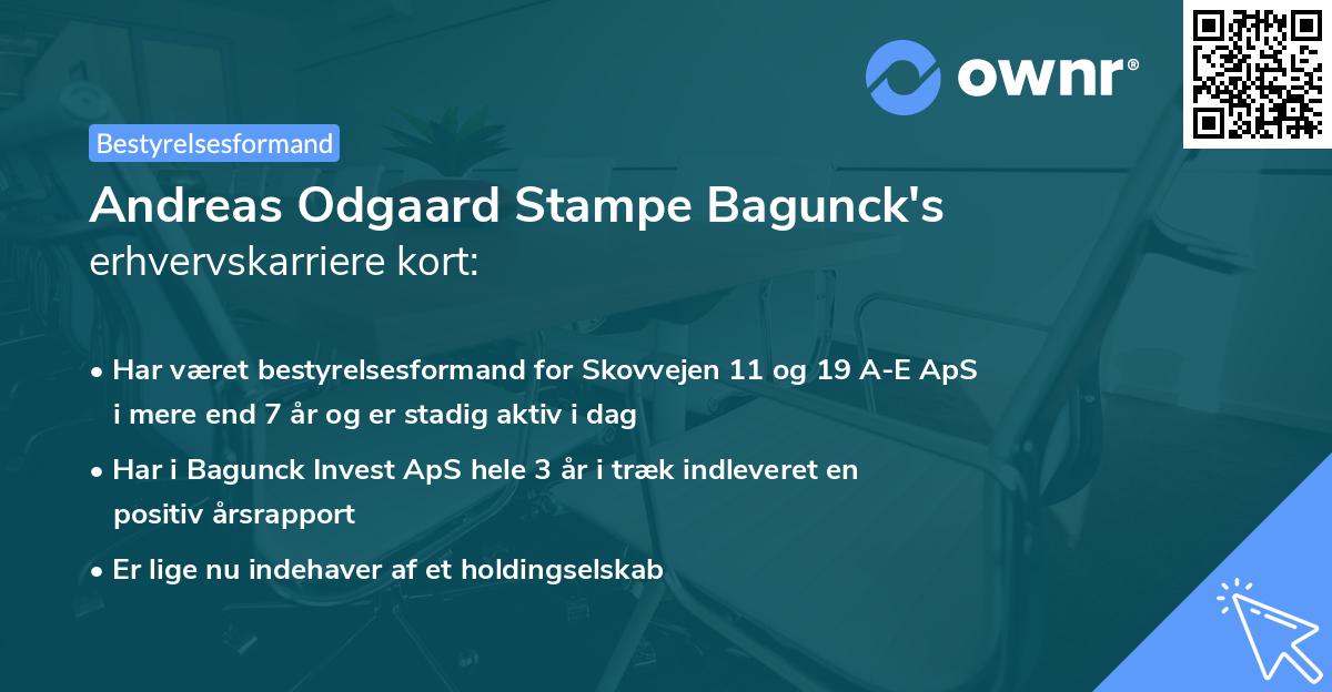 Andreas Odgaard Stampe Bagunck's erhvervskarriere kort