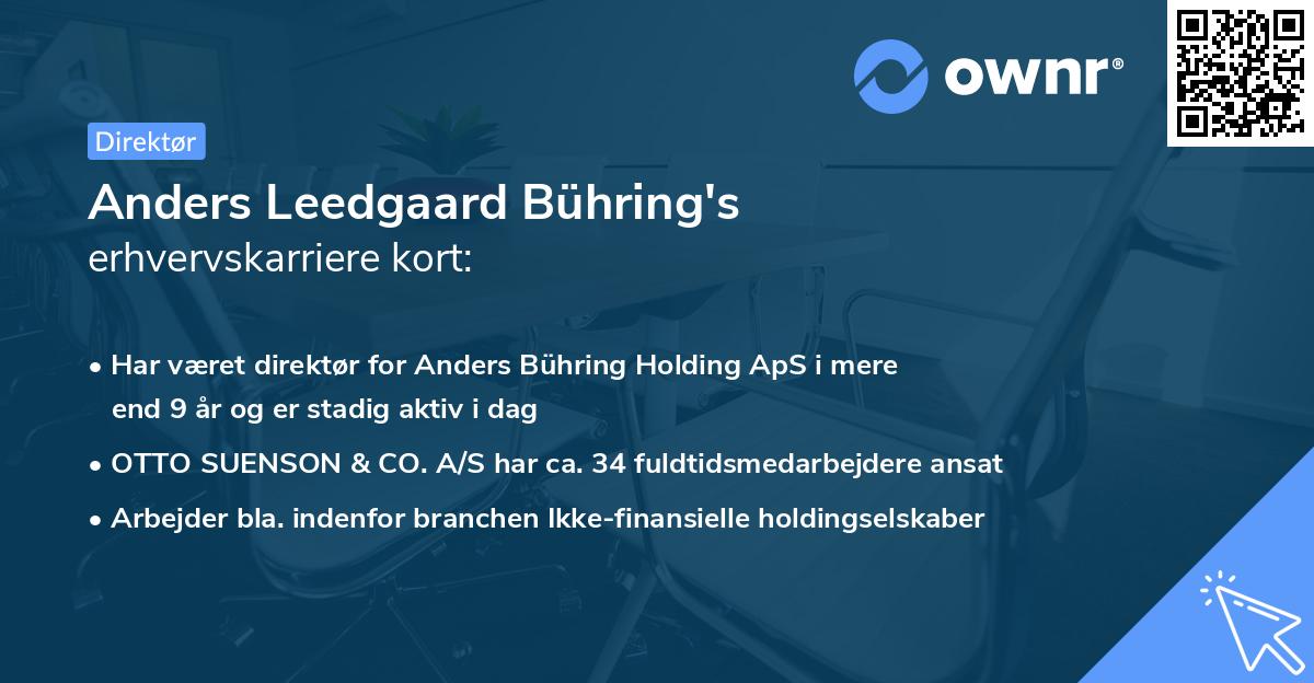 Anders Leedgaard Bühring's erhvervskarriere kort