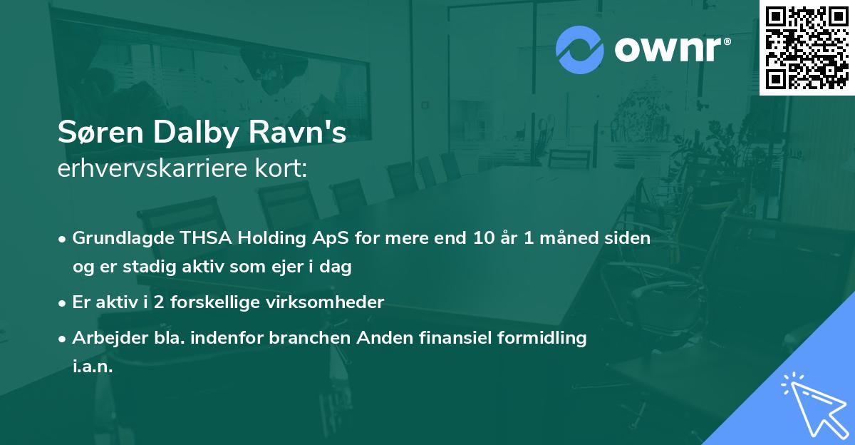 Søren Dalby Ravn's erhvervskarriere kort