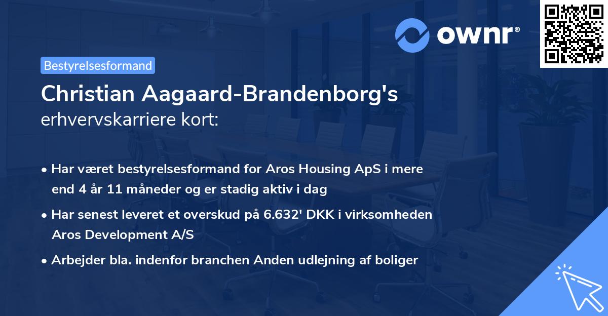 Christian Aagaard-Brandenborg's erhvervskarriere kort