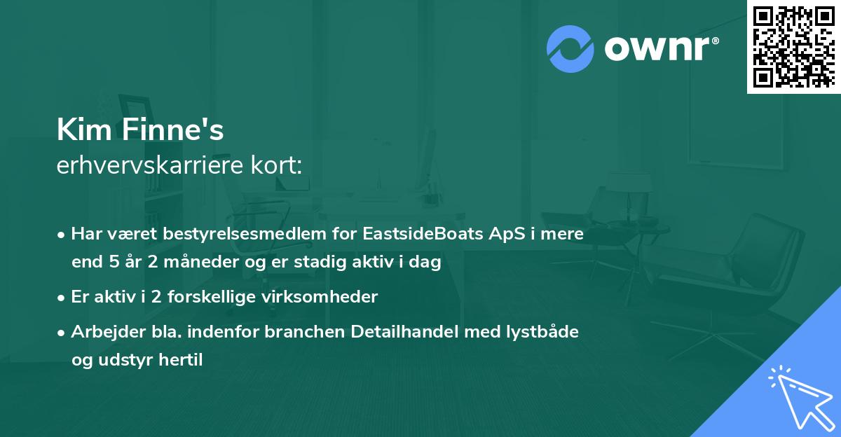 Kim Finne's erhvervskarriere kort