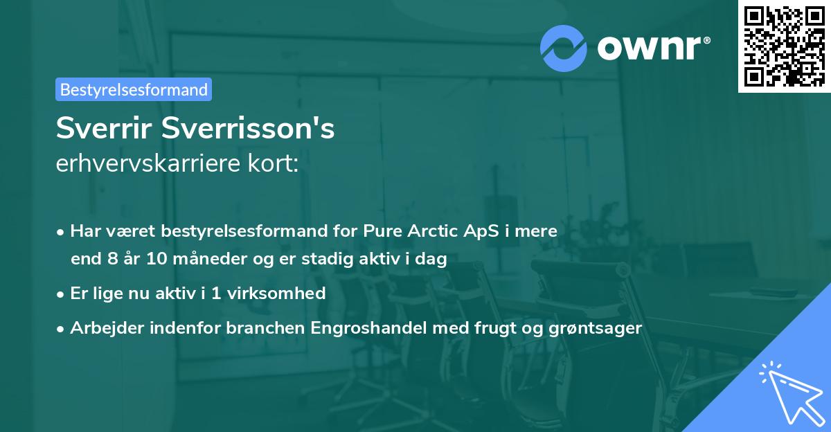 Sverrir Sverrisson's erhvervskarriere kort