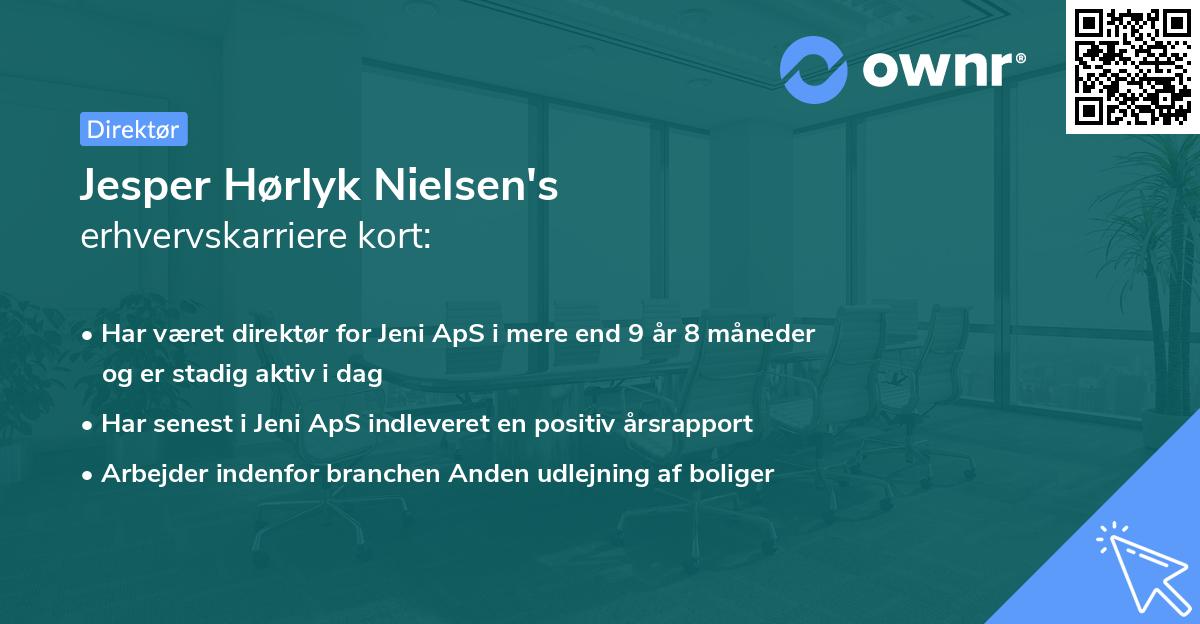 Jesper Hørlyk Nielsen's erhvervskarriere kort