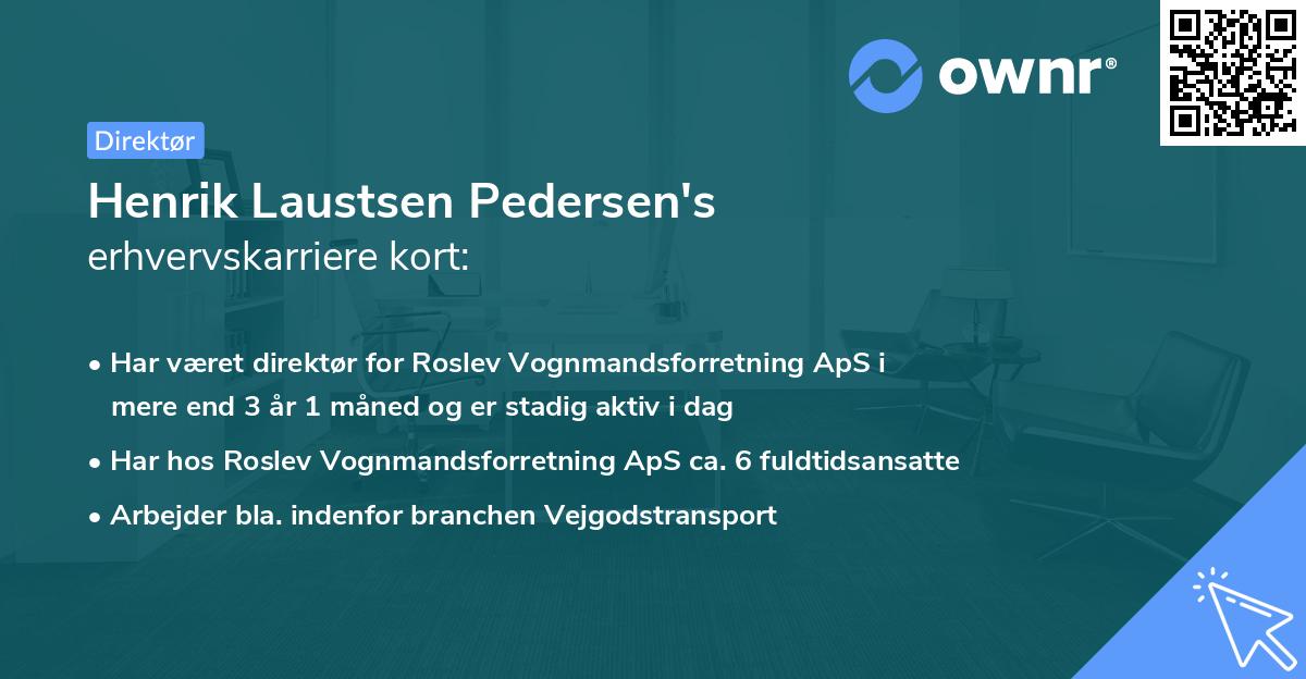 Henrik Laustsen Pedersen's erhvervskarriere kort
