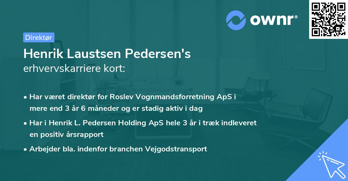 Henrik Laustsen Pedersen's erhvervskarriere kort