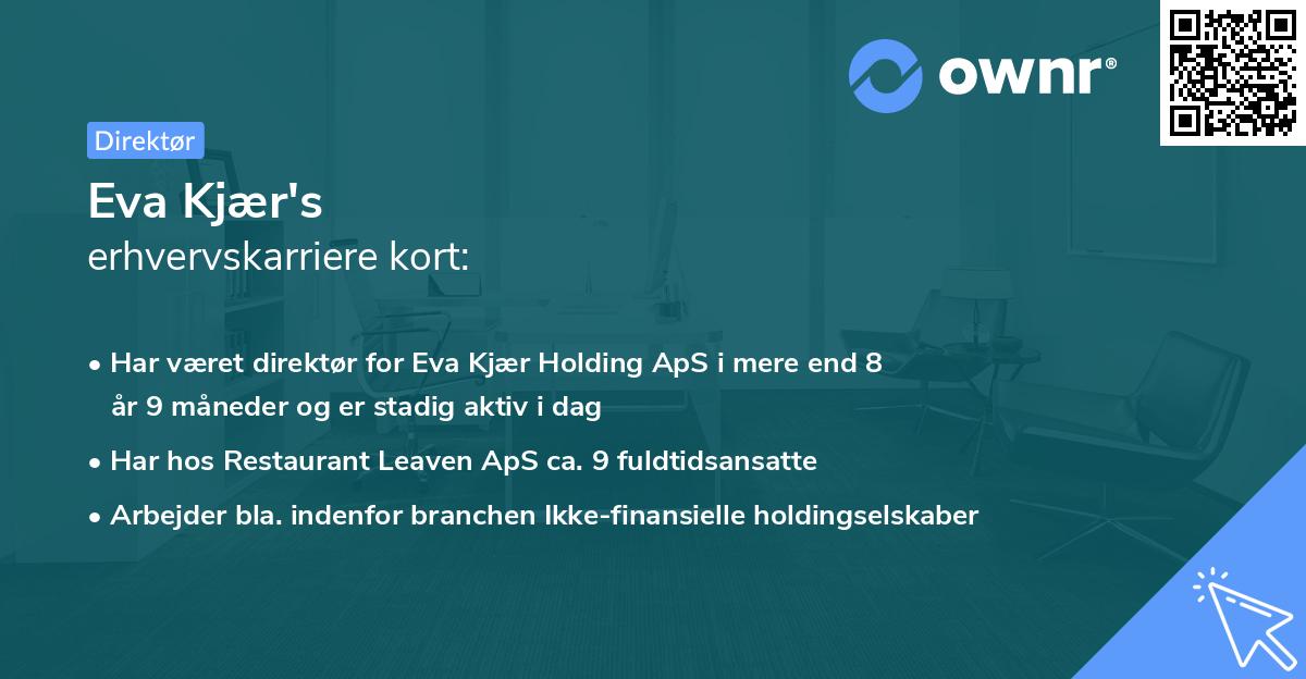 Eva Kjær's erhvervskarriere kort