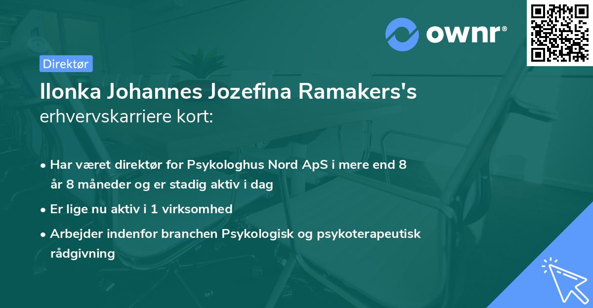 Ilonka Johannes Jozefina Ramakers's erhvervskarriere kort