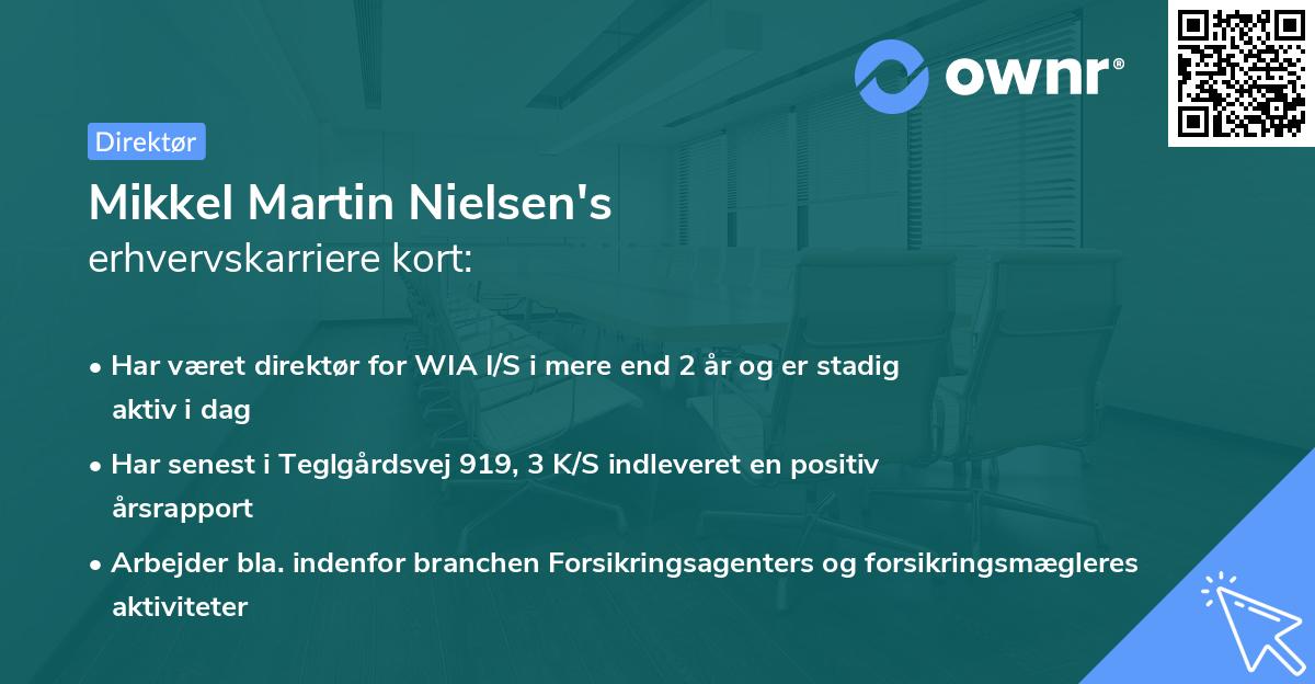 Mikkel Martin Nielsen's erhvervskarriere kort