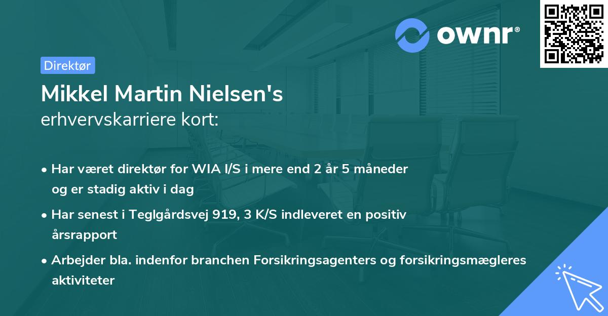 Mikkel Martin Nielsen's erhvervskarriere kort