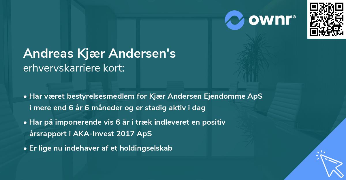 Andreas Kjær Andersen's erhvervskarriere kort