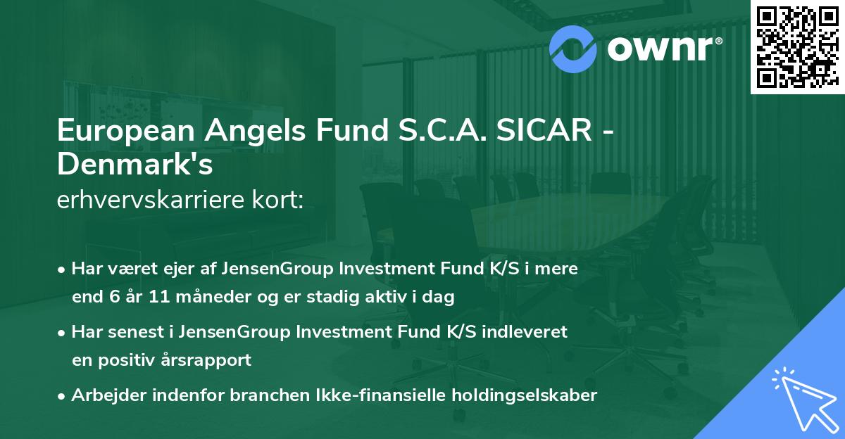 European Angels Fund S.C.A. SICAR - Denmark's erhvervskarriere kort