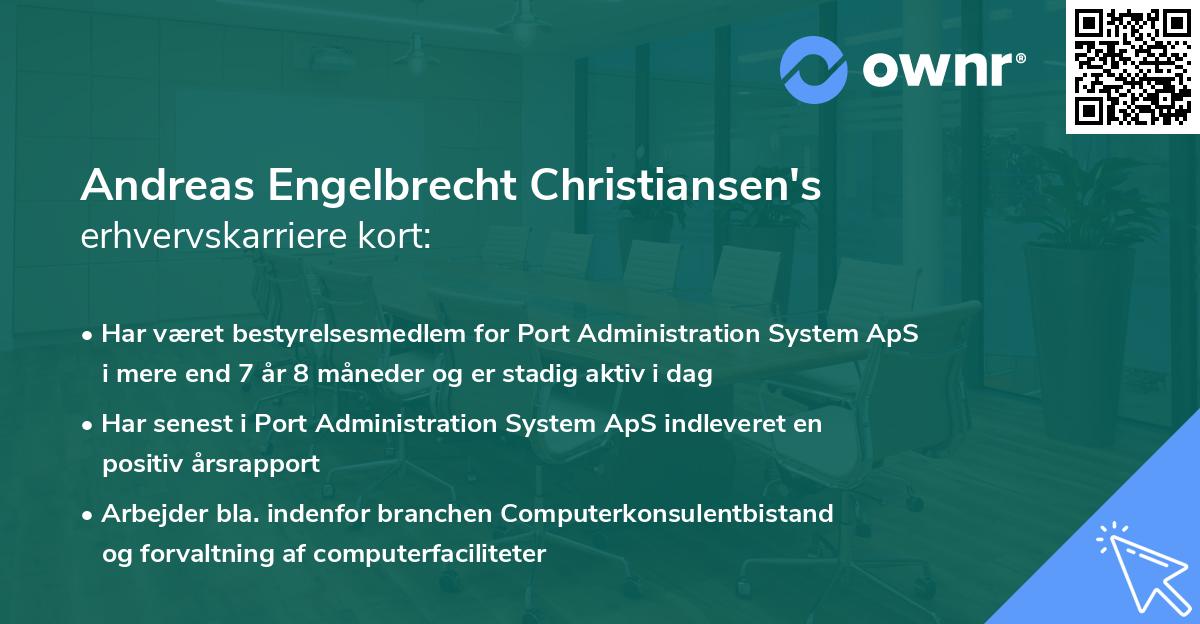 Andreas Engelbrecht Christiansen's erhvervskarriere kort
