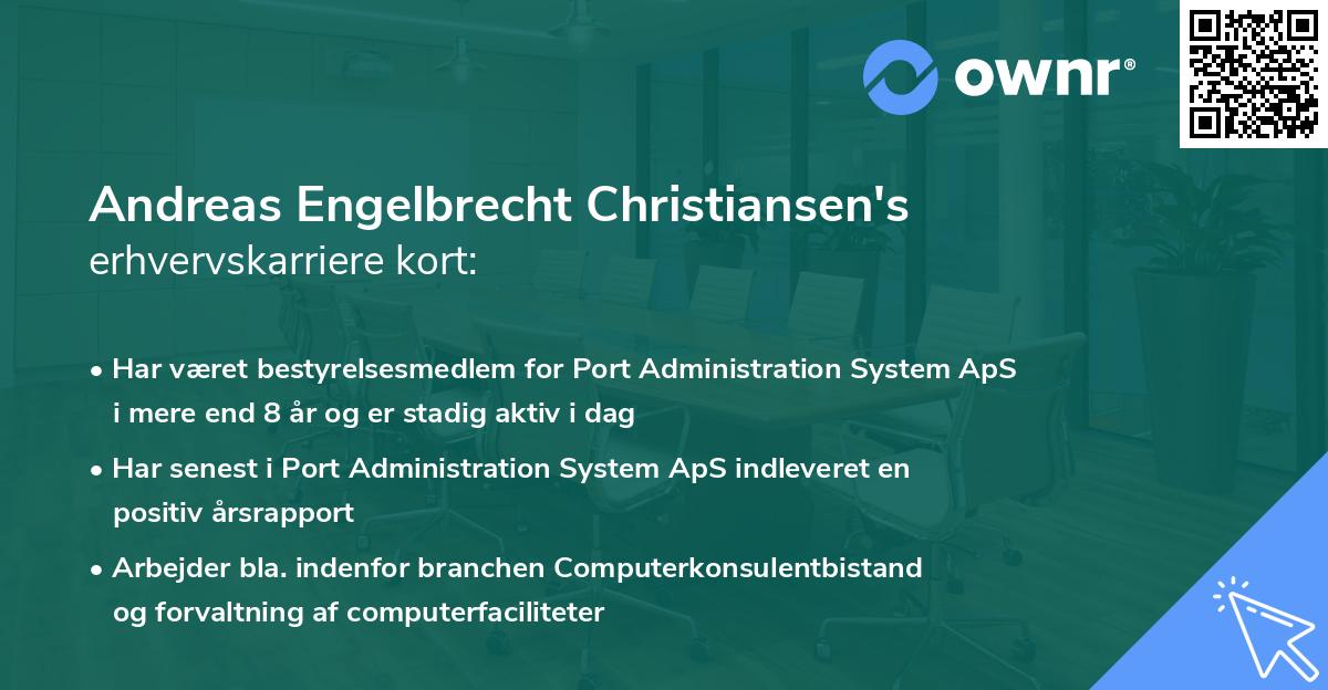 Andreas Engelbrecht Christiansen's erhvervskarriere kort