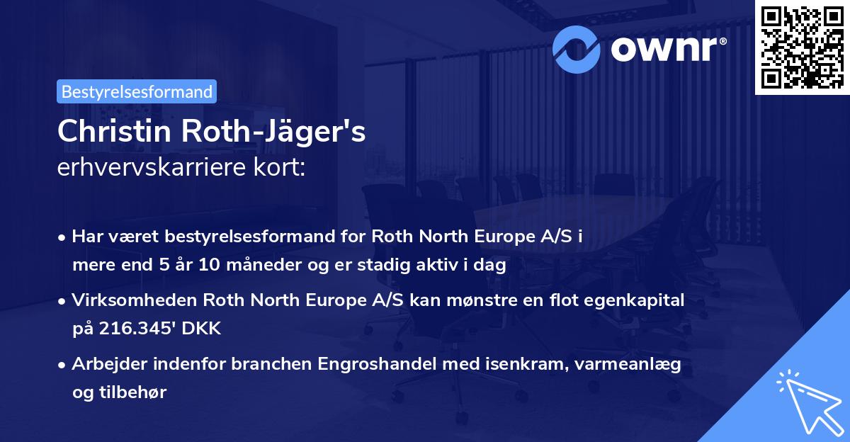 Christin Roth-Jäger's erhvervskarriere kort