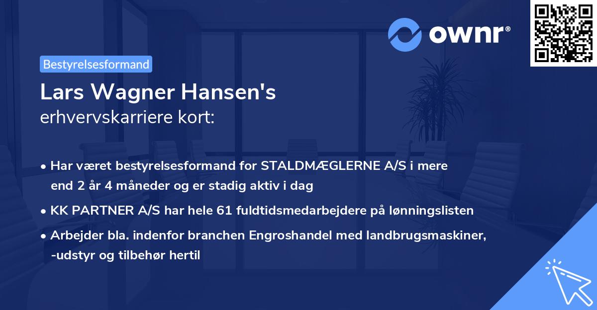Lars Wagner Hansen's erhvervskarriere kort