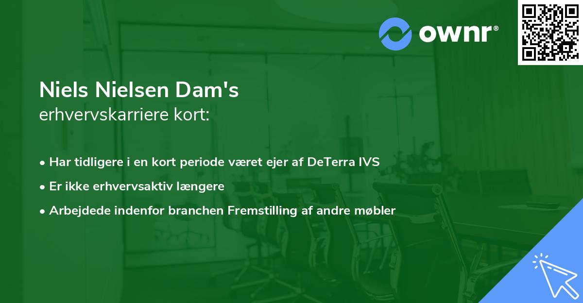 Niels Nielsen Dam's erhvervskarriere kort