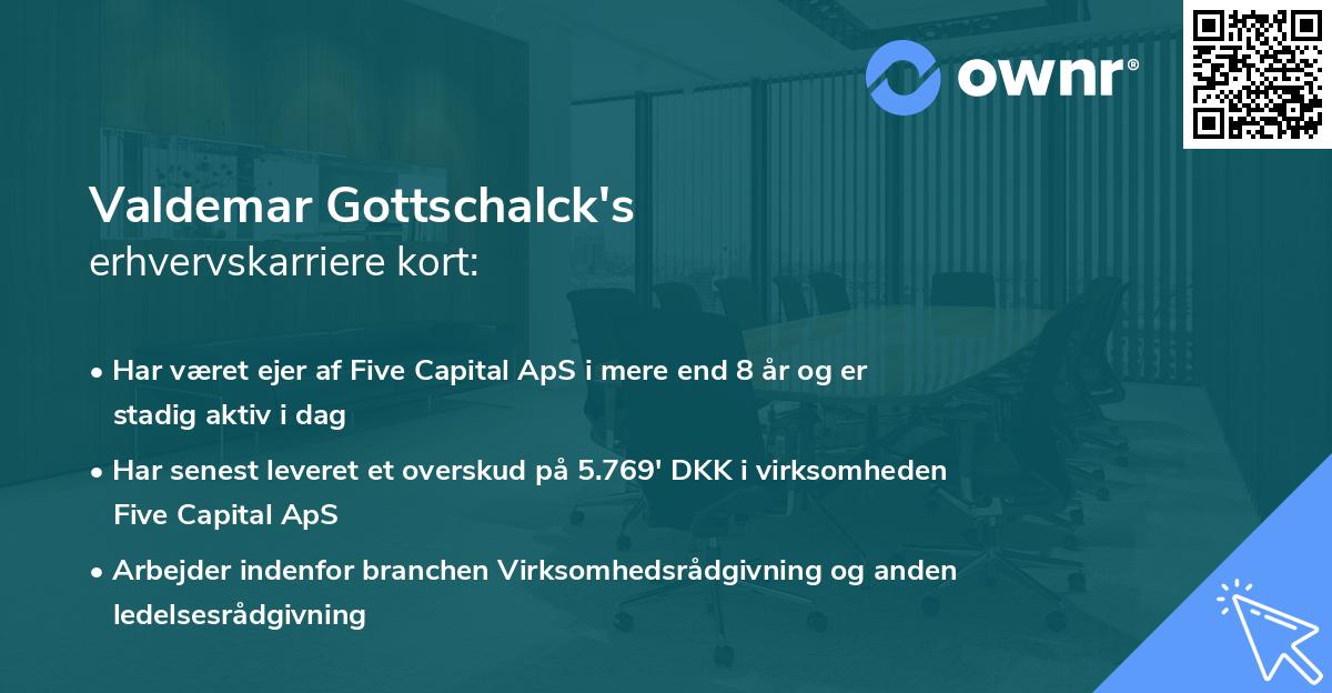 Valdemar Gottschalck's erhvervskarriere kort