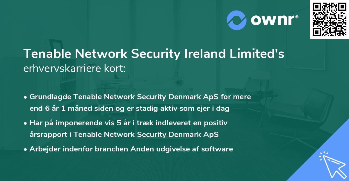 Tenable Network Security Ireland Limited's erhvervskarriere kort