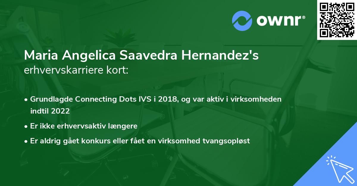 Maria Angelica Saavedra Hernandez's erhvervskarriere kort