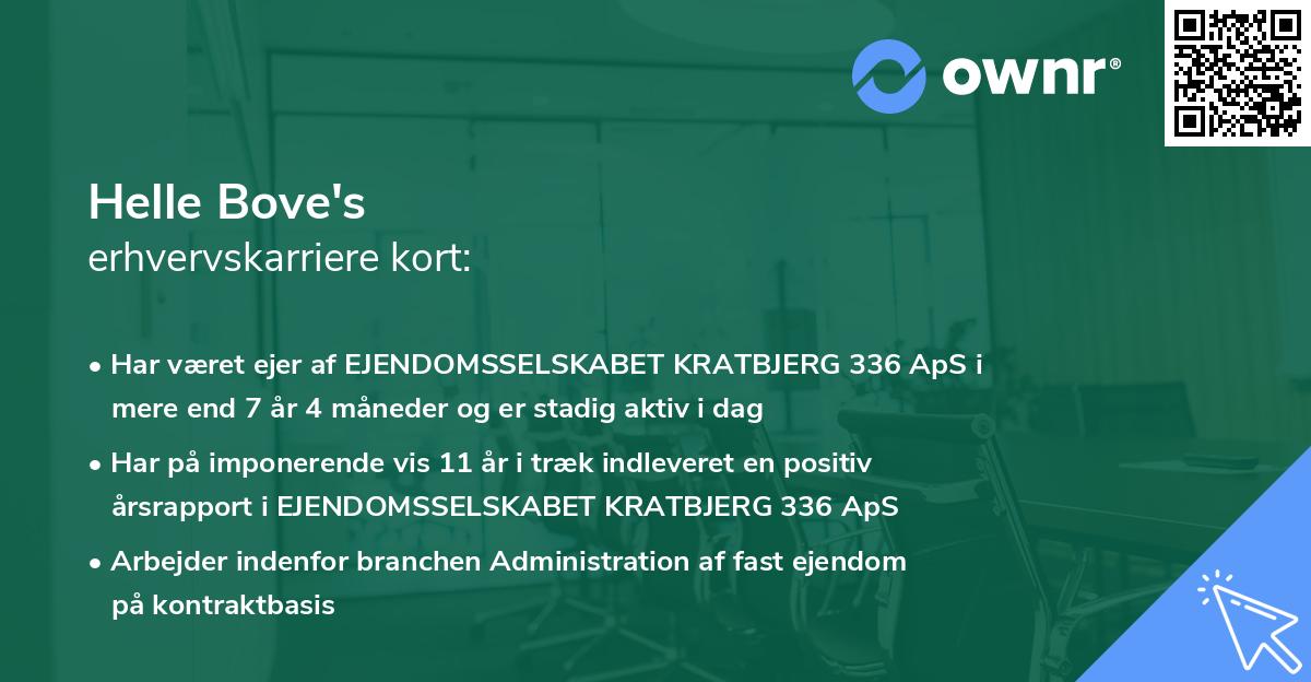 Helle Bove's erhvervskarriere kort