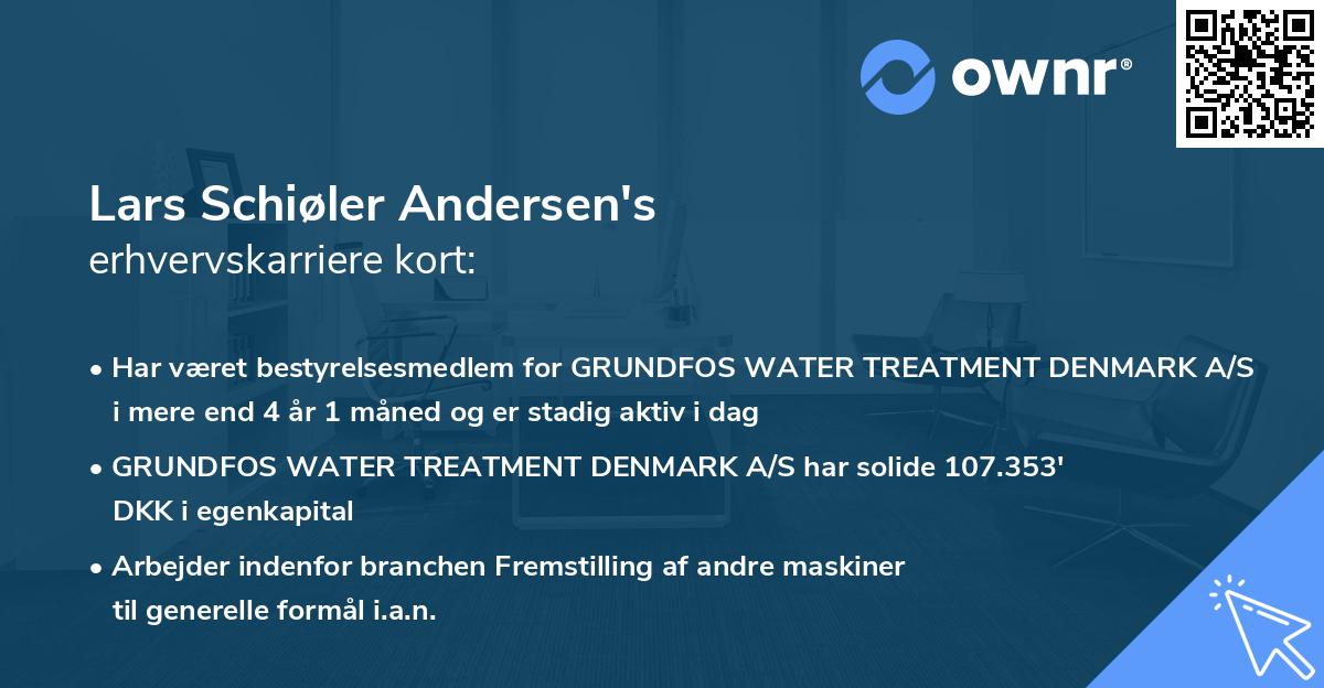 Lars Schiøler Andersen's erhvervskarriere kort