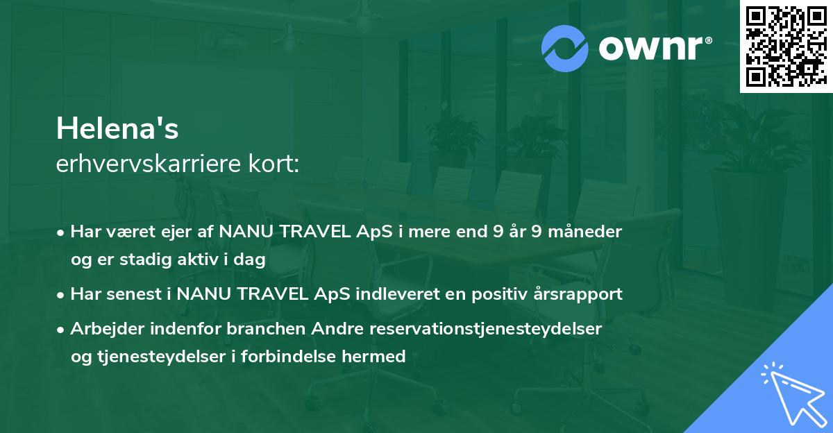 Helena's erhvervskarriere kort