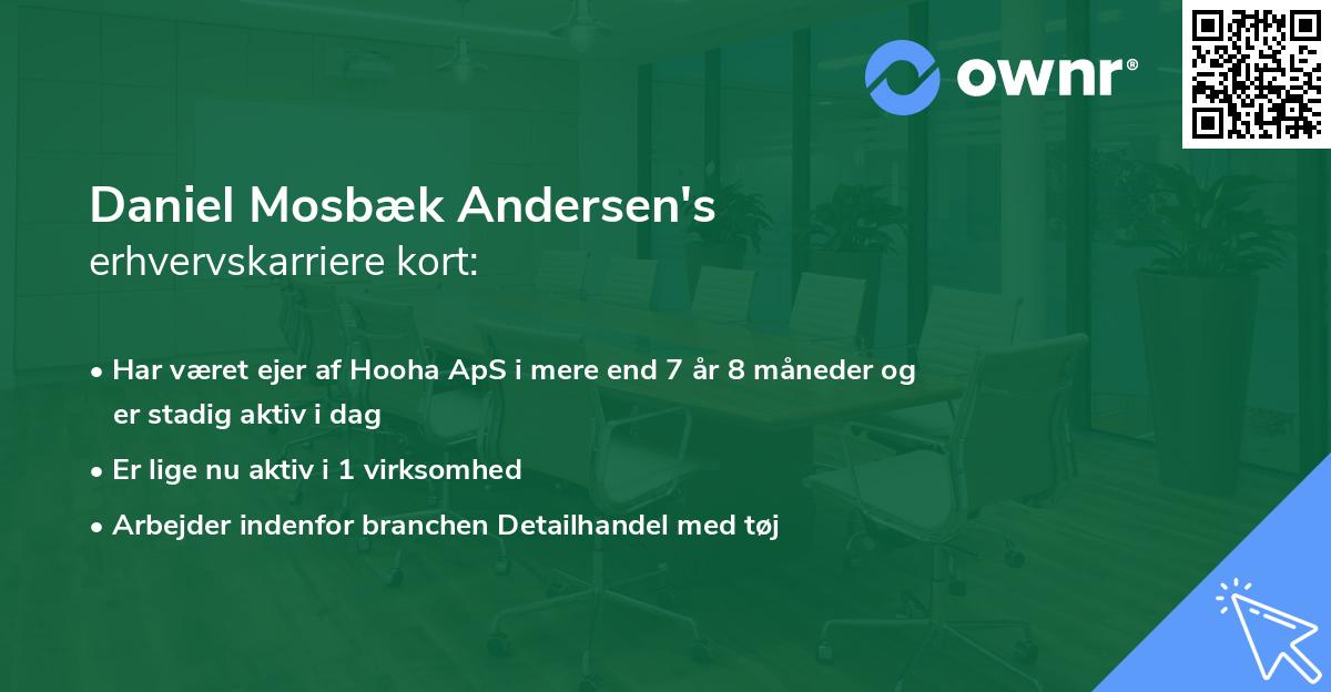 Daniel Mosbæk Andersen's erhvervskarriere kort