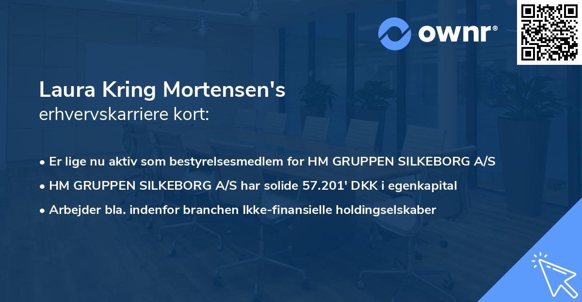Laura Kring Mortensen's erhvervskarriere kort