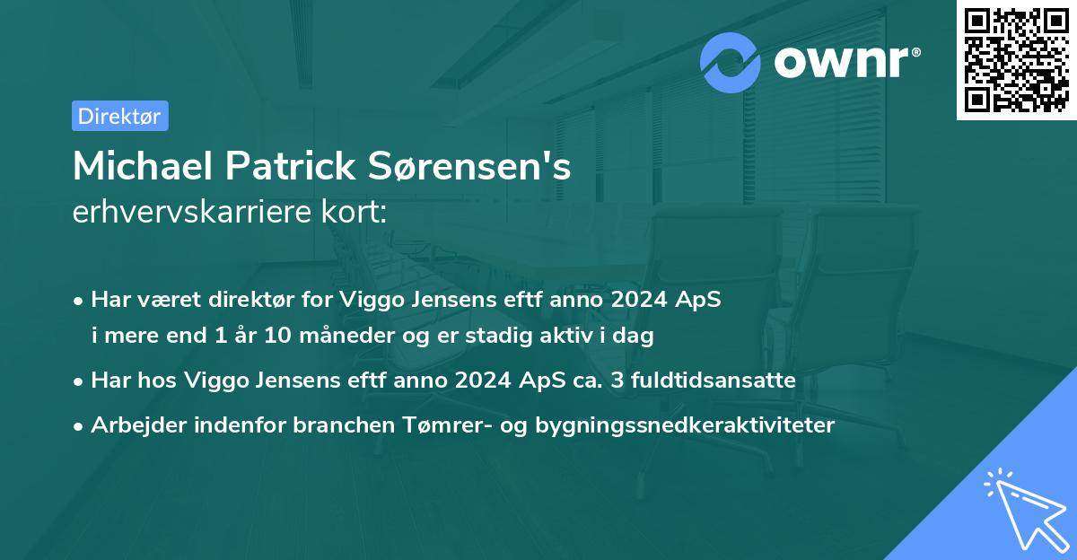 Michael Patrick Sørensen's erhvervskarriere kort