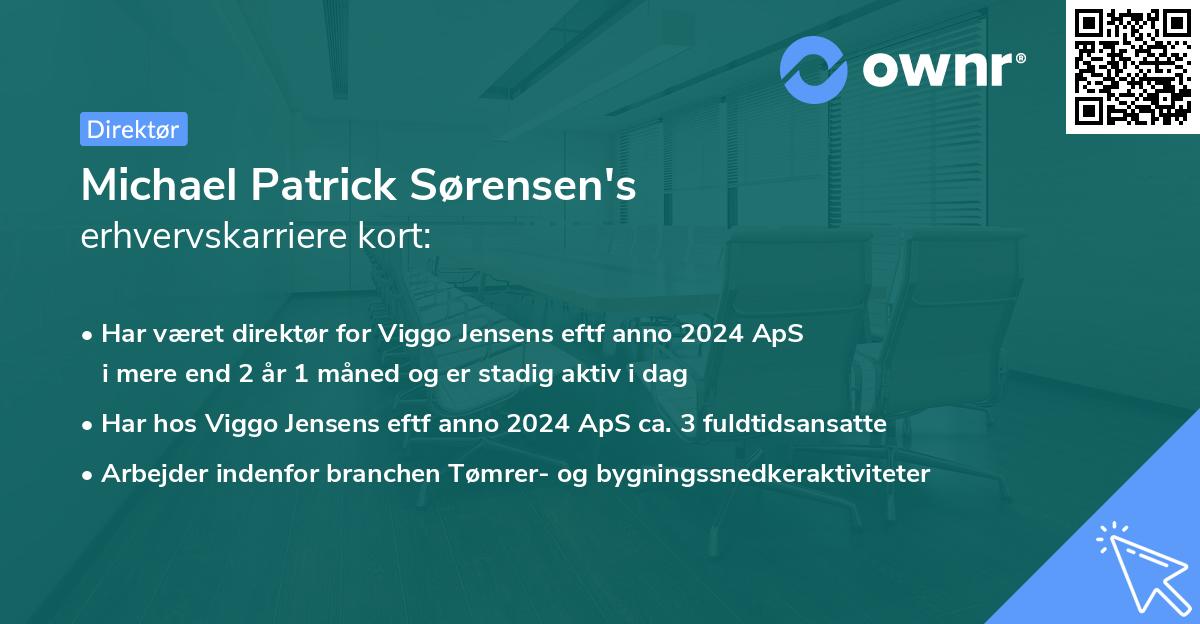 Michael Patrick Sørensen's erhvervskarriere kort