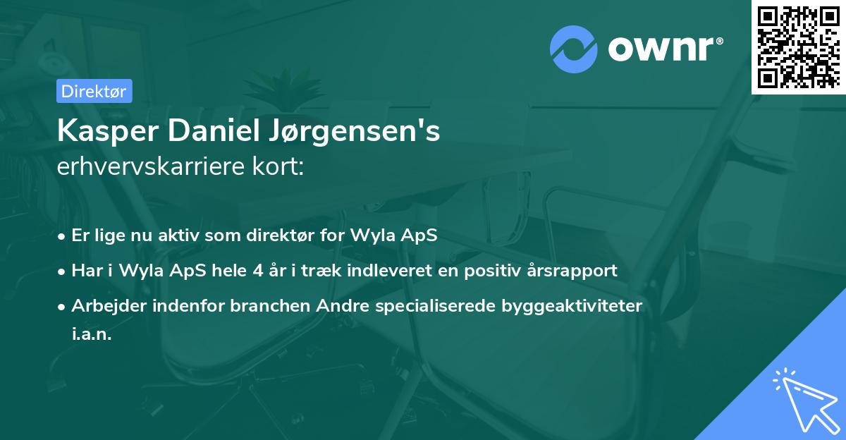 Kasper Daniel Jørgensen's erhvervskarriere kort