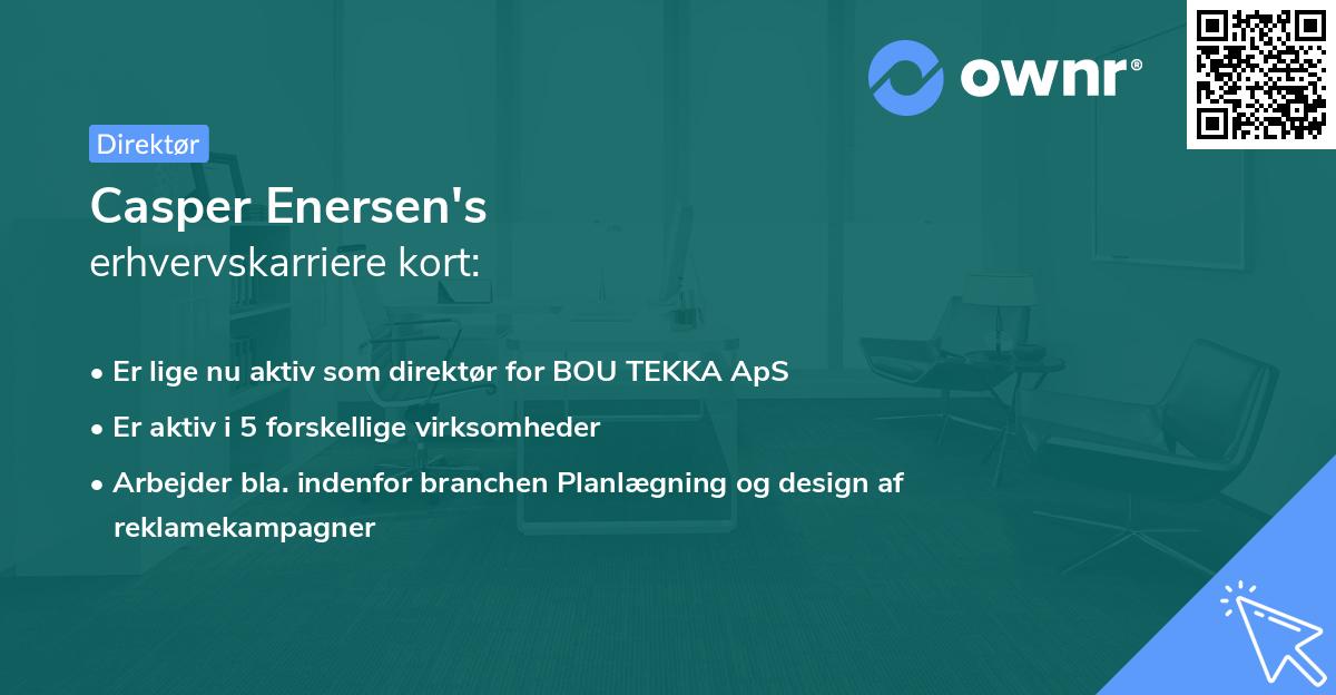 Casper Enersen's erhvervskarriere kort