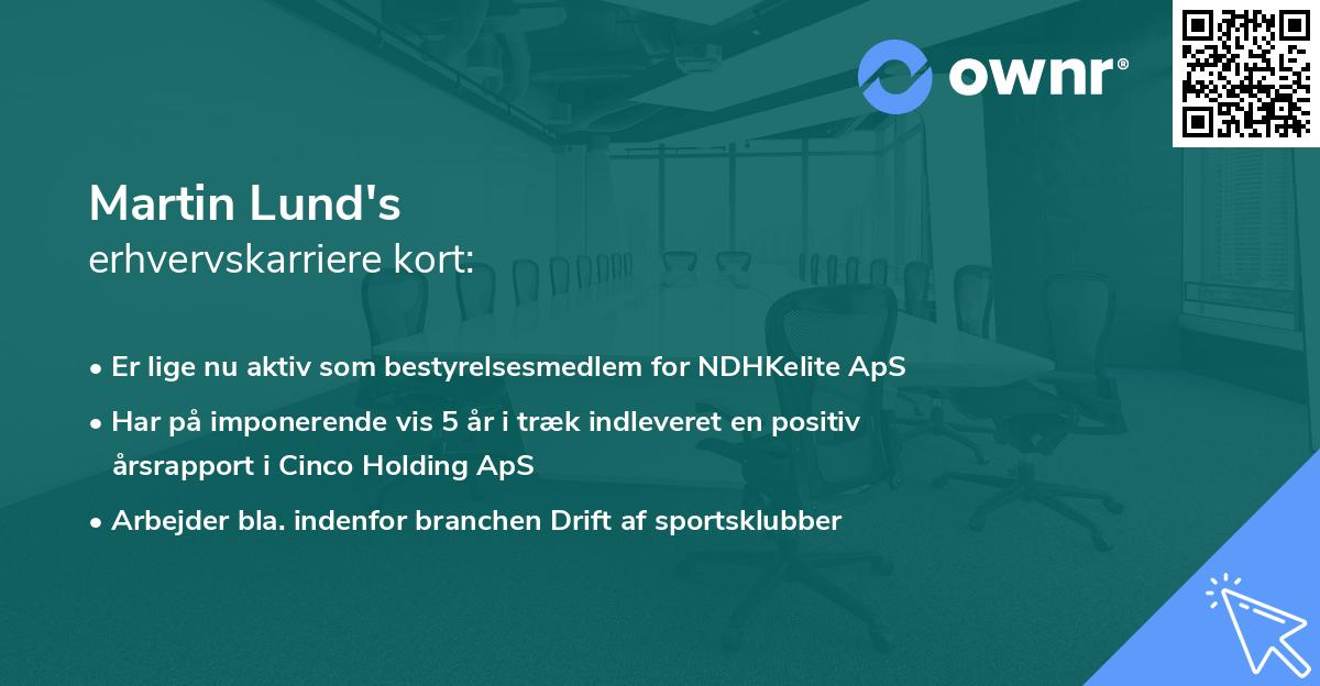 Martin Lund's erhvervskarriere kort
