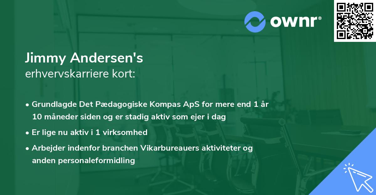 Jimmy Andersen's erhvervskarriere kort