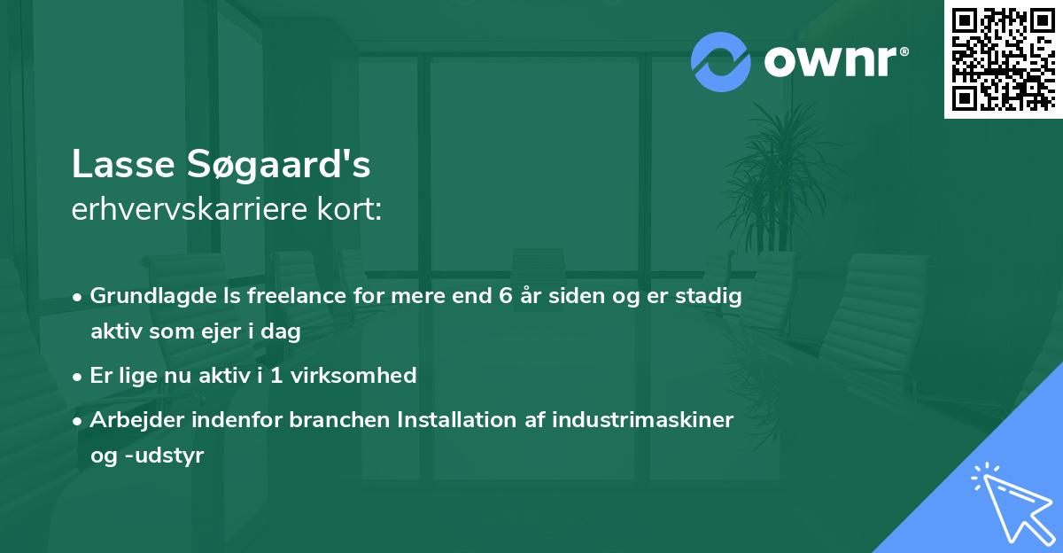 Lasse Søgaard's erhvervskarriere kort