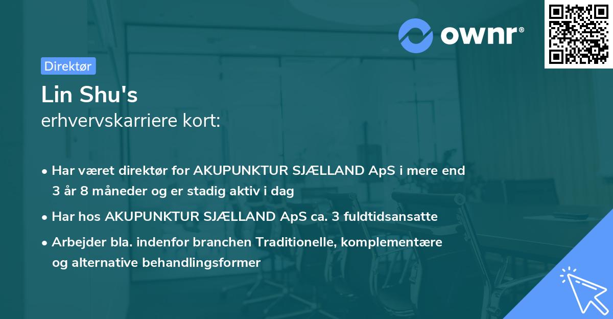 Lin Shu's erhvervskarriere kort