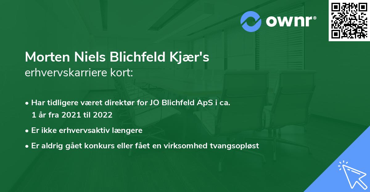 Morten Niels Blichfeld Kjær's erhvervskarriere kort