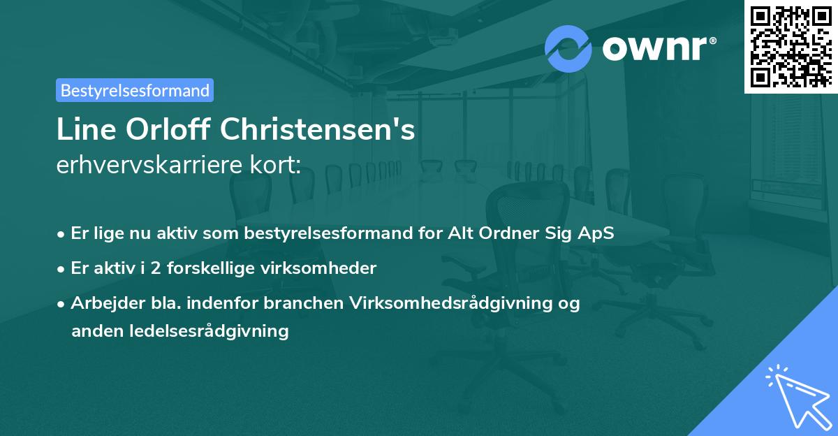 Line Orloff Christensen's erhvervskarriere kort