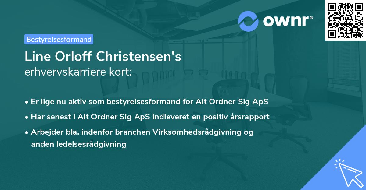 Line Orloff Christensen's erhvervskarriere kort