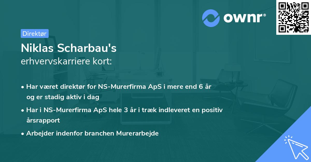 Niklas Scharbau's erhvervskarriere kort