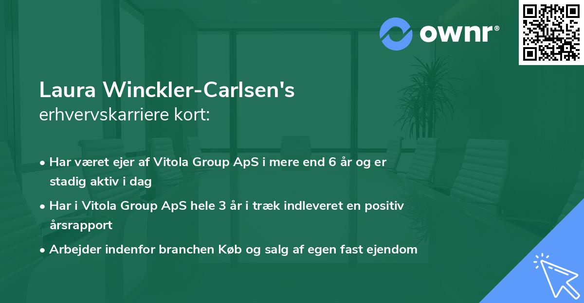 Laura Winckler-Carlsen's erhvervskarriere kort