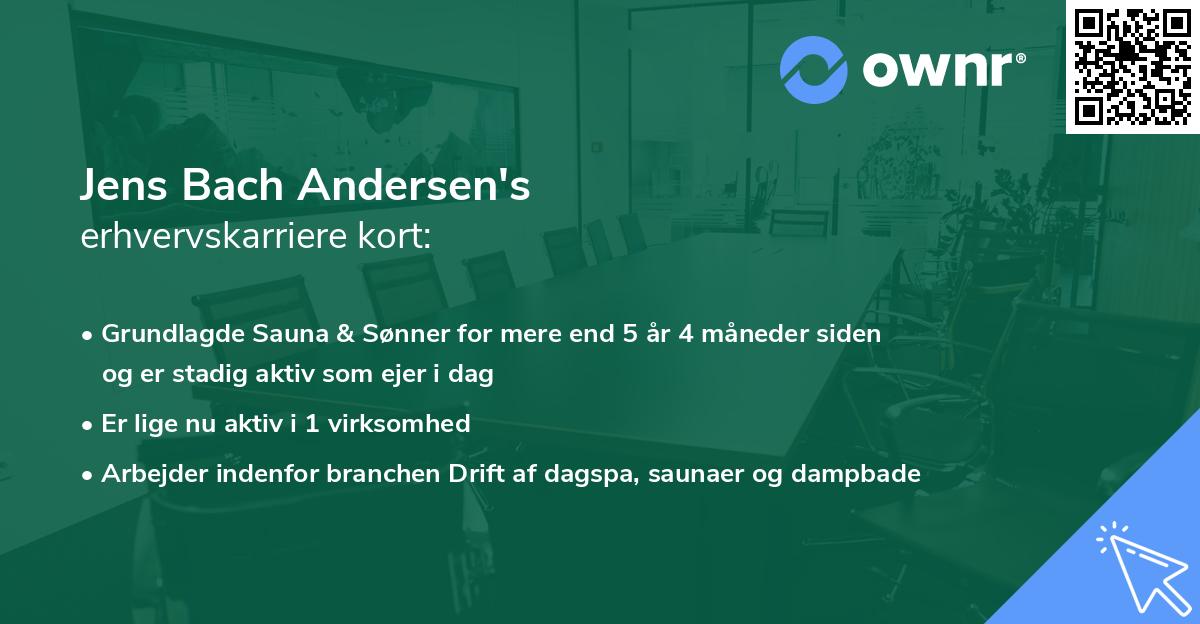 Jens Bach Andersen's erhvervskarriere kort